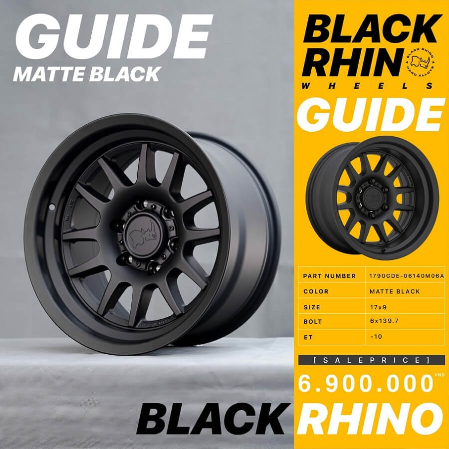 Mâm Black Rhino Guide Matte Black cá tính