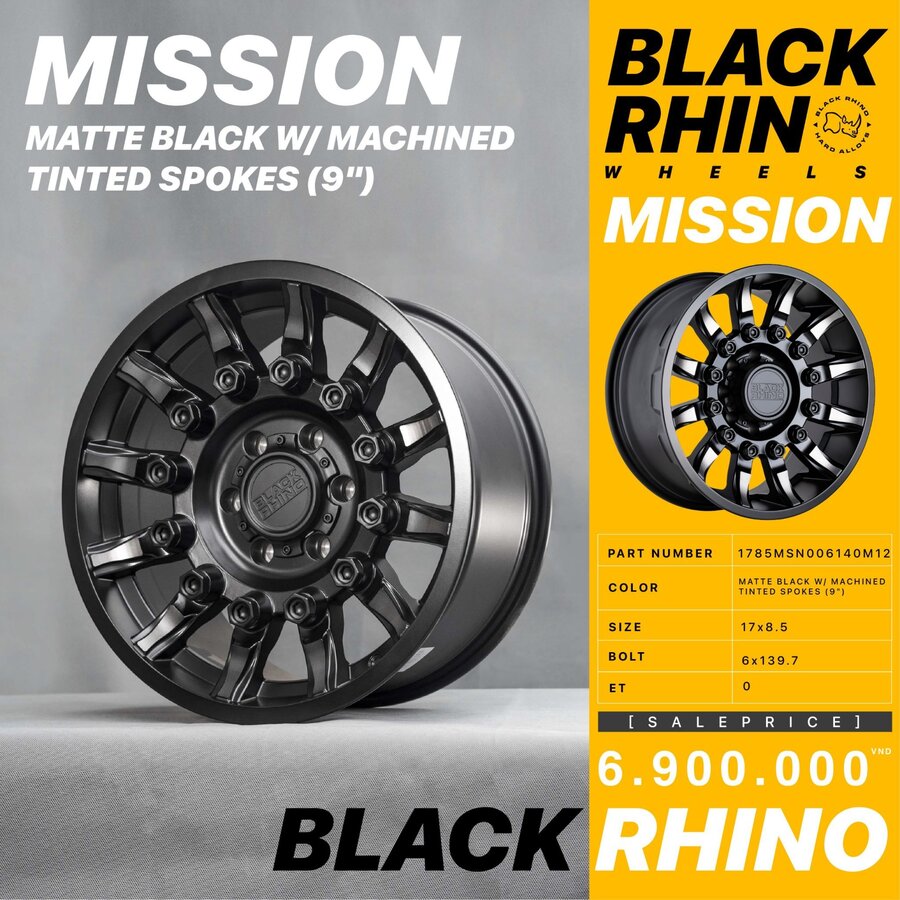 Độ mâm Black Rhino Mission off-road