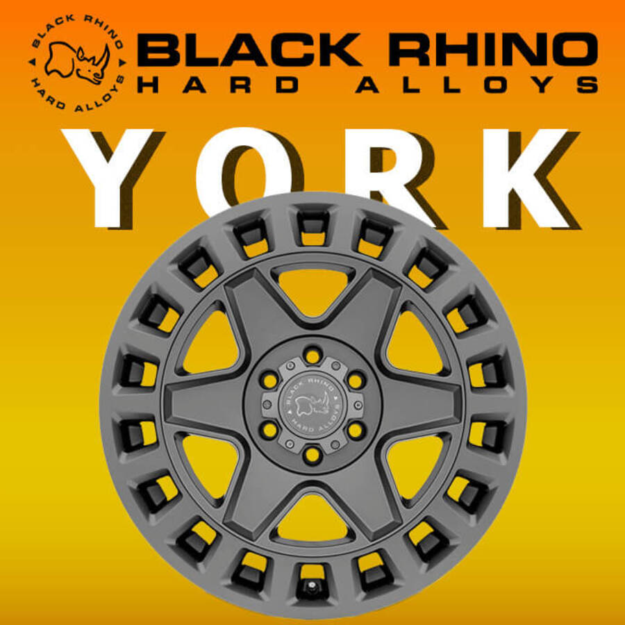 Mâm Black Rhino York Matte Gunmetal cao cấp