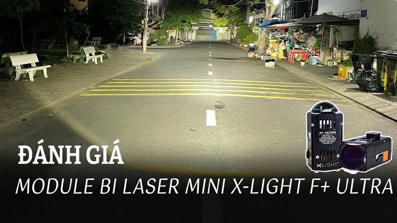 Đèn bi Laser Mini Xlight F+ Ultra tích hợp cả Cos và Pha trên cùng một quả đèn