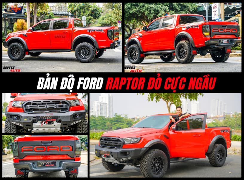 Hoàn thiện bản độ Ford Raptor đỏ cực ngầu