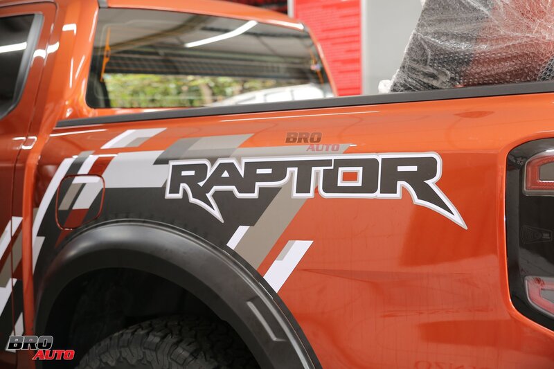 Tem xe Raptor với họa tiết nổi bật